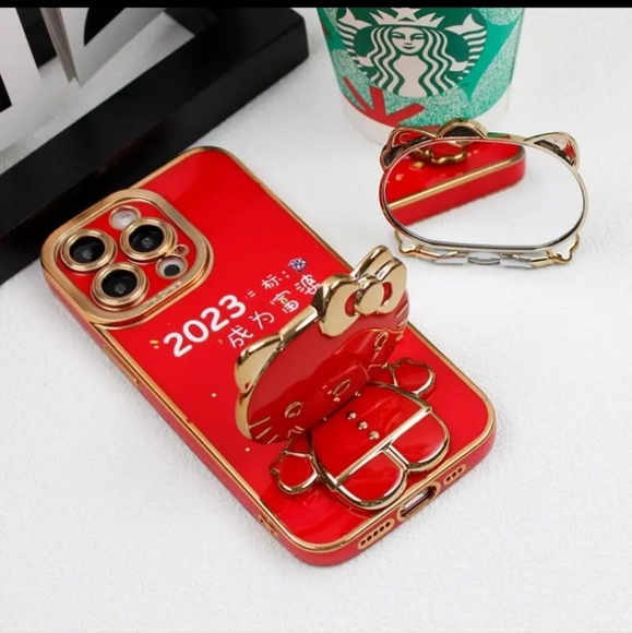 ROSE GOLD NOW AVAILABLE! Hello Kitty Mirror Phone Stand - Picture 4 of 16